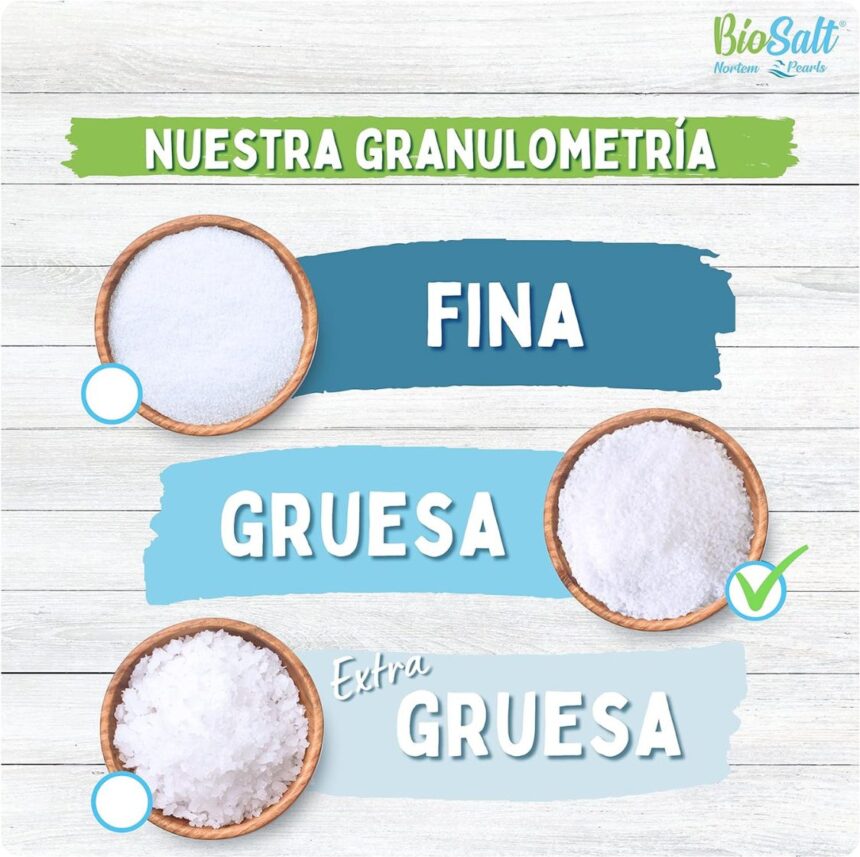 Sal Marina Virgen Ecológica Bolsa Gruesa 650g - BioSalt Pearls